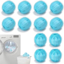 Set van 12 herbruikbare pluisballen voor wasmachine, anti-haren voor katten en honden, effectieve accessoires voor het verwijderen van dierenharen in de wasmachine — thumbnail 1