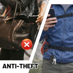 Mobiel veiligheidssysteem - Uittrekbaar met staal kabel - Met pauzeschakelaar - Ideaal voor buitenactiviteiten - ShopVlot — thumbnail 3