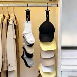 Caphouder met 16 RVS Klemmen - Wandhouder voor Caps, Sjaals en Handdoeken - Duurzaam en Stevig - ShopVlot — thumbnail 3