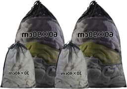 Grote Waszakken met Trekkoord: 4 Stuks voor Kleding, Dekbedhoezen, Reizen en Speelgoed (30x40/60x90cm) — thumbnail 1