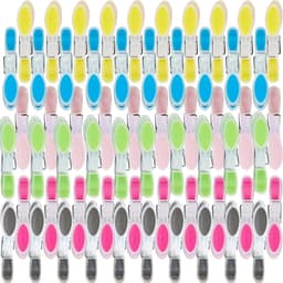 Multicolored Wasknijpers - 60 Stuks Met Golfontwerp, Antislip Silicoon, BPA-vrij, Sterke Klemmen Voor Binnen En Buiten, Geen Sporen Achterlatend — thumbnail 1