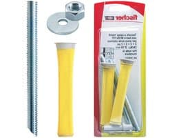 Ankerpluggen met Stangen - Chemische Ankers - Zware Bevestigingen - Versterkte Sock Constructie - M10 x 110 mm - Wit