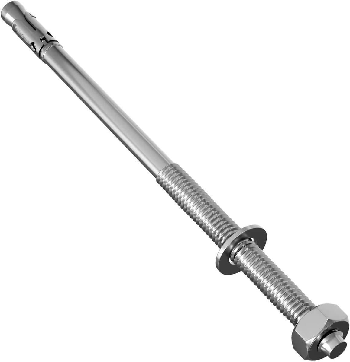 Zwaar Gebruik Ankers - Betonankers Doorsteekankers - Stevig Bevestigen - Gegalvaniseerd Roestvrij - M10 x 210mm - Zilverkleurig — afbeelding 1