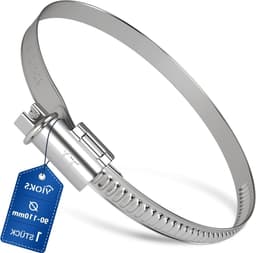 Afvoerslang Klem - Slangklem Roestvrijstaal - Bevestigen Afvoerbuizen - Chemisch Bestendig - 100 mm - Zilver — thumbnail 1