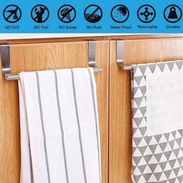 Roestvrijstalen Handdoekhouder voor Keuken en Badkamer, 2 Stuks, Zonder Boren, 23 cm — thumbnail 5
