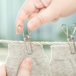 Waslijn met Clips - Drooglijn Buiten - Kleding Drogen - Roestvrij Staal Kern - 30 Meter Lengte - Groen — thumbnail 3