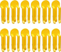 Afvalzak Klemmen - Prullenbak Clips - Vuilnisbak Gebruik - Voorkomt Wegglijden - 12 Stuks - Geel — thumbnail 1