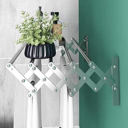 ZRNS® Wasrek Hangend - Droogrek - Voor Deur Radiator of Balkon - Inklapbaar - Zilver — thumbnail 3