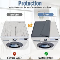 Wasmachine Accessoires - Siliconen Antislip Mat - 1 Stuk 60x50 cm - Waterdicht Met Opstaande Rand - Voor Wasmachine Droger En Keuken - Zwart — thumbnail 5