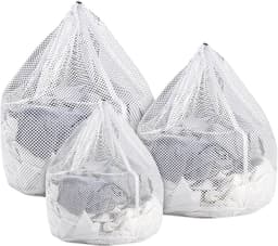 Thijox - Fousenuk Waszakken, Grote Waszak voor Wasmachine, Herbruikbare Netzak met Trekkoord, Ideaal voor Kleding, Sint, Feest of Camping, 3 Stuks, Wi — thumbnail 1
