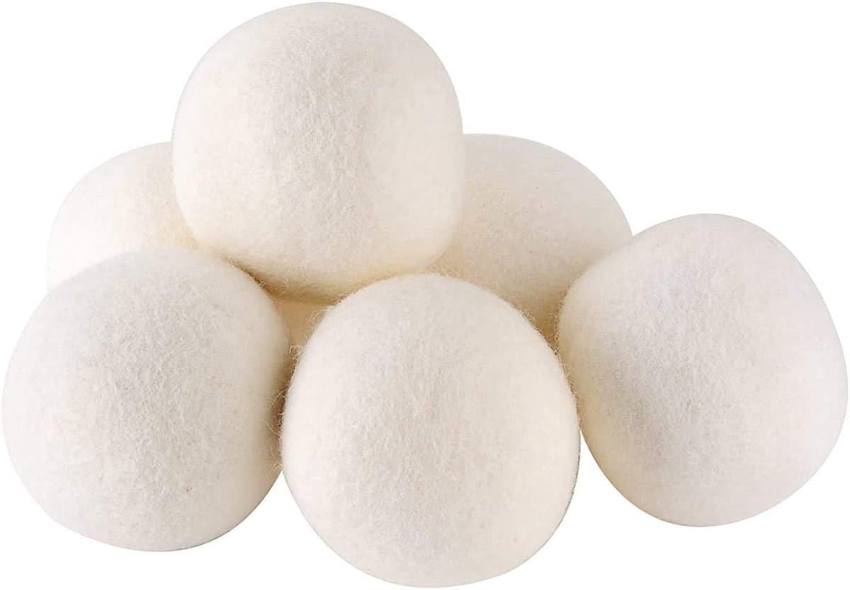 Thijox - Set van 6 Wollen Ballen voor Wasdroger - Antistatisch, Natuurlijk, Hypoallergeen, Herbruikbaar - Perfect voor Drogen van Kleding en Bedtextie — afbeelding 1