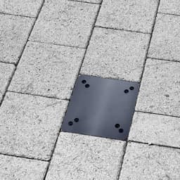 Parasol Grondhuls - Parasolhouder Bodem - Stabiel Schaduw Creëren - Ruimtebesparend In Beton - 40 cm Hoog - Donkergrijs — thumbnail 2