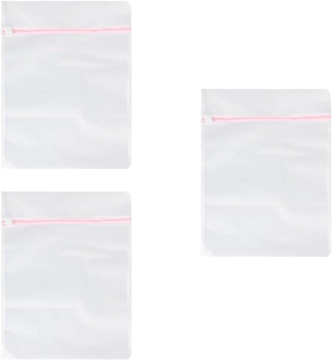 Wasnet voor wasmachine - 3 stuks, 60 x 60 cm, fijnmazig waszak voor delicate kleding, blouses en beddengoed, ideaal voor reisopslag en bescherming tijdens het wassen — afbeelding 1