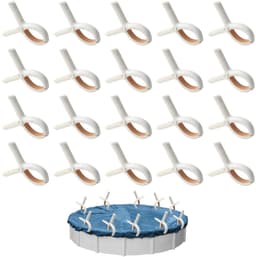 SnelShoppen - 20 stuks roestvrijstalen broeikasklemmen, tuinklemmen, plantenclips, wasknijpers voor broeikasfolie, clips voor buisklemmen, kasnet, ora — thumbnail 1