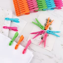 Solidchoice - Set van 60 Multicolor Wasknijpers van Kunststof — thumbnail 3