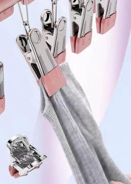 Winddicht droogrek met 24 wasknijpers voor sokken, ondergoed en handdoeken - Efficiënt drogen zonder kreukels — thumbnail 3