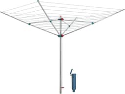 Droogmolen Tuin - Wasmolen Buiten - Was Drogen - Aluminium Frame - 50 meter - Zilver — thumbnail 1