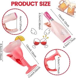 Dailygoods- Champagnehanddoekclips 4 Stuks - Creatieve — thumbnail 2