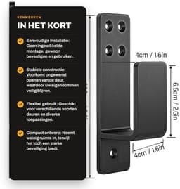 Deurbarricade Set van 2 - U-beugel Houder - Koolstofstaal - Eenvoudige Installatie - Voor Garage/Barn - Versterkt Deurbeveiliging - Deurbeschermer — thumbnail 2