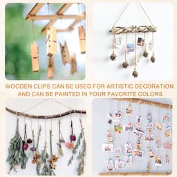 Set van 80 Mini Kledingknijpers van Duurzaam Hout voor Creatieve Projecten, Foto's en Decoraties, Multifunctionele Kleine Clips — thumbnail 4