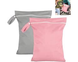 Natte zakken 40 x 30 cm, waterdichte waszakken voor zwemspullen, herbruikbare tas voor strandlakens en luiers