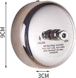 Waslijn Touw - Nylon Kledinglijn - Kleding Drogen - Telescopisch Uitschuifbaar - 2.8 Meter - Cirkel A — thumbnail 4