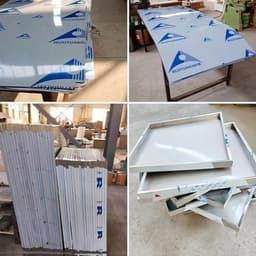 Robuuste lekbak - Wateropvangbak - Airco condens opvangen - Roestvrij staal - 50x100 cm - Zilver — thumbnail 4