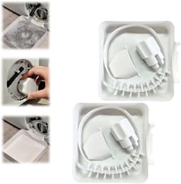 2 stuks Lekbak wasmachine - Afvoerbak voor wasmachine - Lekbak voor Wasmachine en Vaatwasser - Inclusief schoonmaakborstel - Opvangbak - universele wasmachine lekbak - Wasmachine opvangbak - wateropvangbak voor kelder, woning, camper - wit — thumbnail 1