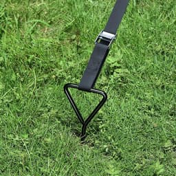 SnelShoppen - Set van 4 grondankers voor trampoline, gegalvaniseerde en roestvrije grondankers, 8 mm staal, 40.5 cm lang, voor tuin, camping, swings, — thumbnail 2