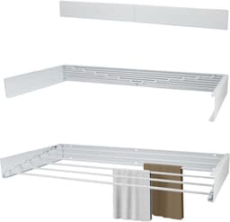SnelShoppen - KROMS Wanddroogrek XL Wit 100 cm - 6m Drooglengte - Inklapbaar Wasrek - Hangend Muur Droogrek - Uitklapbaar Ophangbaar Droogrek voor Hui — thumbnail 3