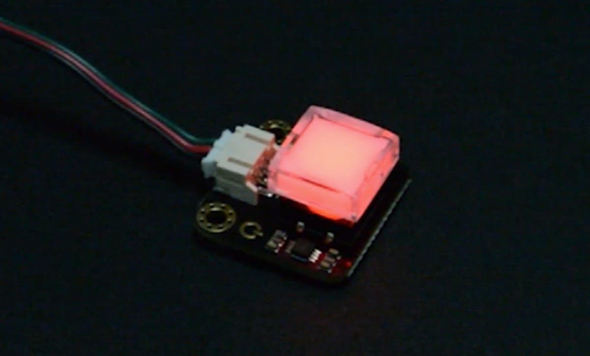 Gravity: LED-schakelaar vierkant voor Arduino / micro:bit DFR0789 — afbeelding 1