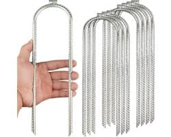 30 cm vloeranker U-vormige spijkers grondpalen-tentharingen-trampoline haringen-tuinharingen-wapeningsstaaf-anker-campingtent (8) — afbeelding 1
