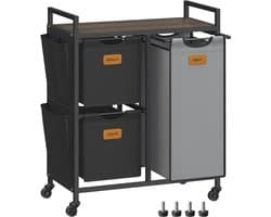 DailySupplies® Wasmand 3 Vakken - Wassorteerder - 100L — afbeelding 1