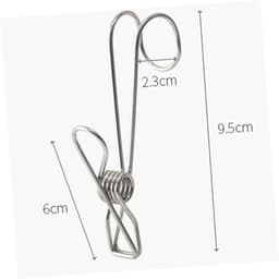 12 stuks robuuste wasknijpers met magnetische hanger voor kleerhangers - RVS wasknijper set met mondbadbeker - Kleding accessoires voor draadclips — thumbnail 2