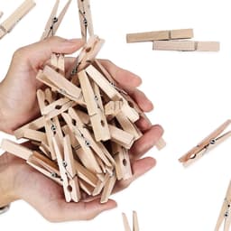 120 bamboe wasknijpers - 6x1,2 cm verdikte wasknijpers - antislip wasknijpers - voordelige familieverpakking — thumbnail 3