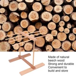 Houten pastadroogrek - efficiënt drogen - 1 stuk - natuurlijk hout - 15,4 x 8,7 x 11,8 inch — thumbnail 2