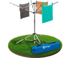 BERGER Super Pop-Up Droogmolen | Wasrek Inklapbaar | Staand Droogrek Wasgoed Kleding | Compact Camping Wasmolen Wasdroger | Weerbestendig | Incl. Driepootstatief — thumbnail 5