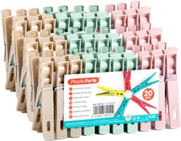 Plasticforte Wasknijpers - 60x stuks - pastel kleuren mix - kunststof - 7 cm - Was ophangen — thumbnail 1