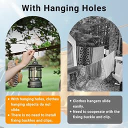 Retractable Clothesline Camping Portable 3.6m High Load Capacity Clothes Line with 34 Hanging Holes Non-Slip Outdoor Travel Accessory — thumbnail 3
