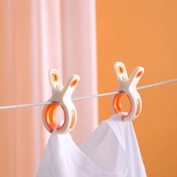 6 stuks - Handdoekklemmen - Handdoekklemmen voor strandstoelen - Kunststofklemmen - Winddichte klemmen - Markless - Antislip - 6*2,2*10,6 cm - Roze 、 Oranje 、 Groen - Geschikt voor ligstoelen, strandlakens, lakens, zwembadstoelen — thumbnail 2