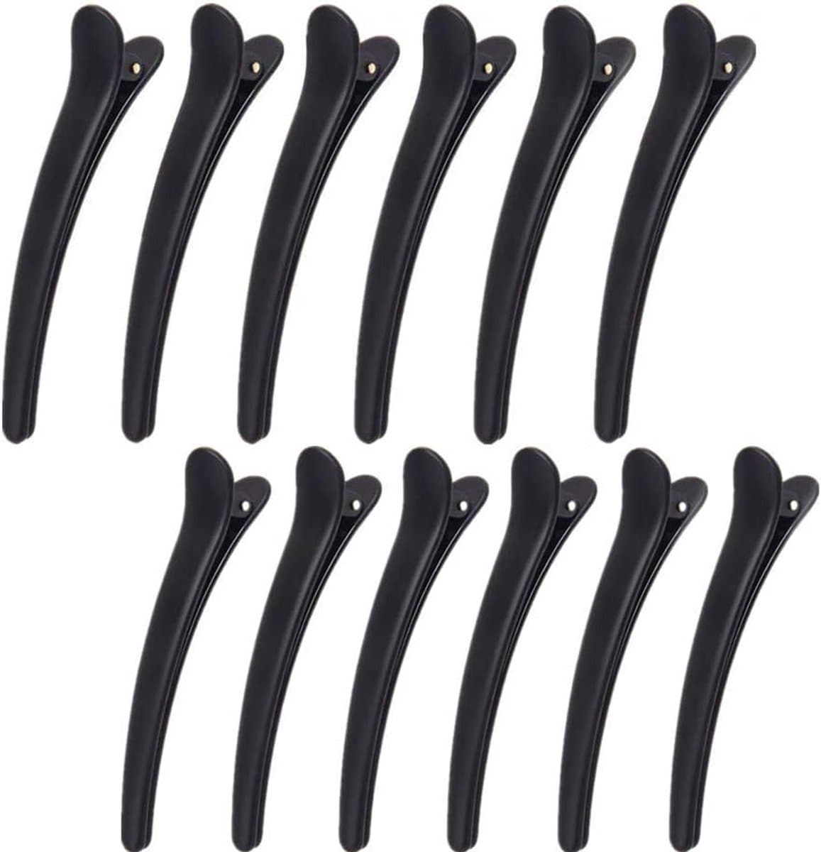 12 Stuks Professionele Gesegmenteerde Haarklemmen voor Kappers en Styling — afbeelding 1