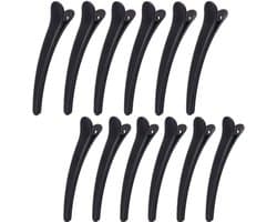 12 Stuks Professionele Gesegmenteerde Haarklemmen voor Kappers en Styling