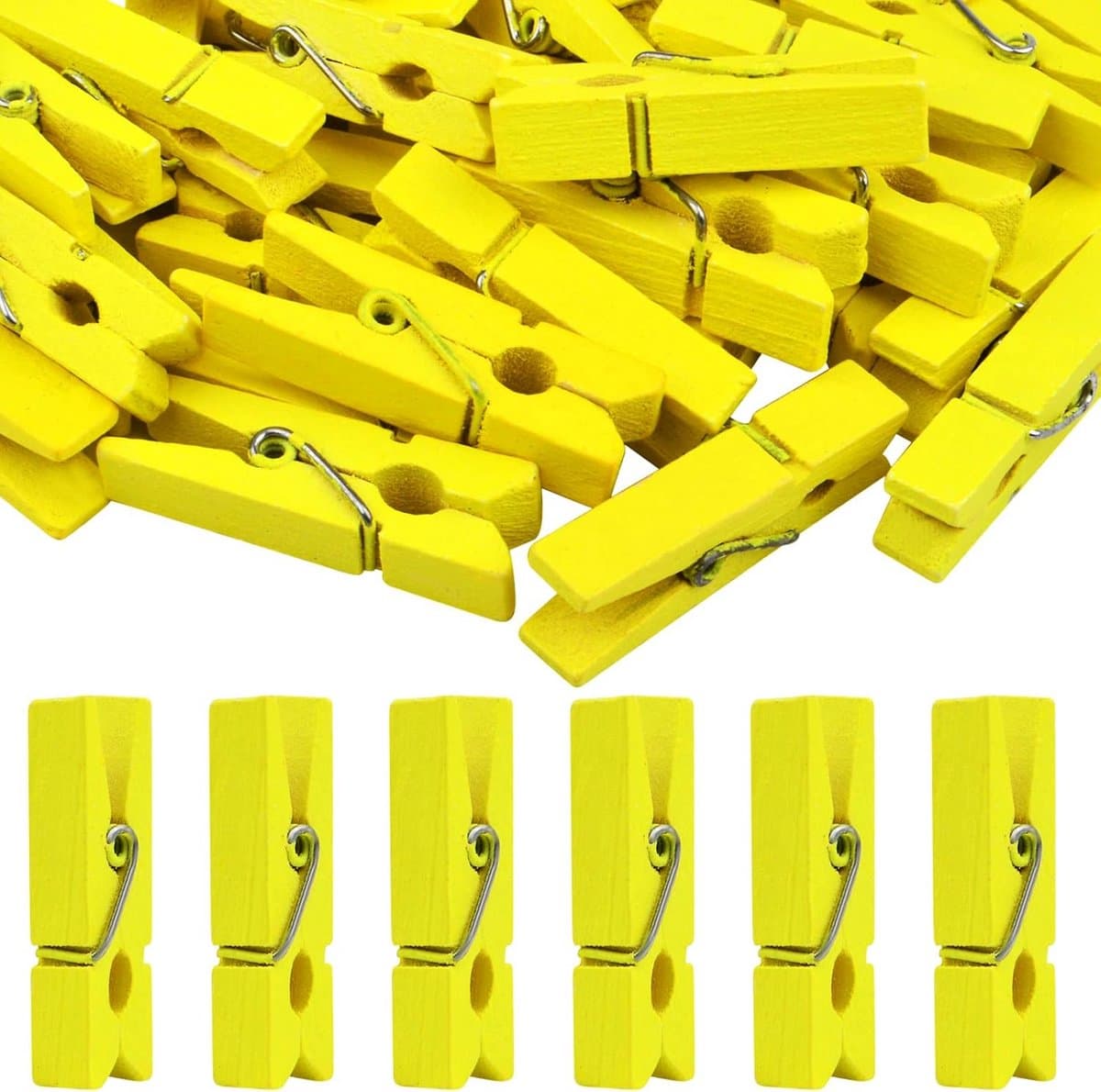 50 stuks Mini Houten Knijpers voor Foto's, Kaarten en Knutselen — afbeelding 1