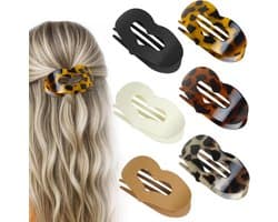 Grote Haarclip Set (6 Stuks) - Stevige Franse Klemmen voor Dik en Dun Haar