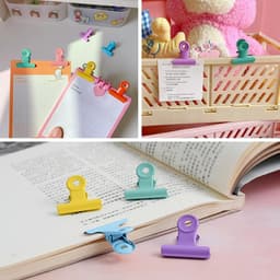 49 Stuks Kleurrijke Metalen Bulldog Clips - Kleine Multifunctionele Klemmen 30mm voor Kantoor en Fotomateriaal — thumbnail 2