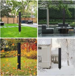 Waterproof Droogmolen Cover met Rits - 210D Oxford Beschermhoes - 180 x 16 x 16 cm — thumbnail 4
