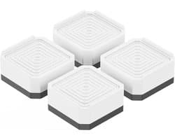 Set van 4 Verhogers voor Wasmachine, Droger en Meubels - Anti-Vibratie Voeten (1-Laags 4cm)