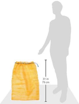 Ritselzakken voor groenten en fruit (12,5 kg) - 10 bruine groentezakken met optimale ventilatie — thumbnail 3