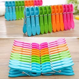 24-pack wasknijpers - Wasknijpers voor binnen - wasknijpers - Multifunctionele wasknijpers - Kunststof - Veelkleurig — thumbnail 4