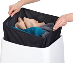 Unyqoos® Witte multifunctionele kruk met uitneembare waszak voor badkamer — thumbnail 2
